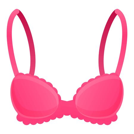Breast bra icon. Cartoon of breast bra vector icon for web design isolated on white backgroundのイラスト素材