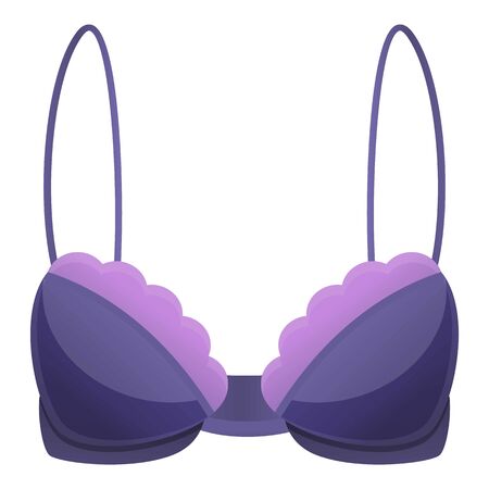 Fashion bra icon. Cartoon of fashion bra vector icon for web design isolated on white backgroundのイラスト素材