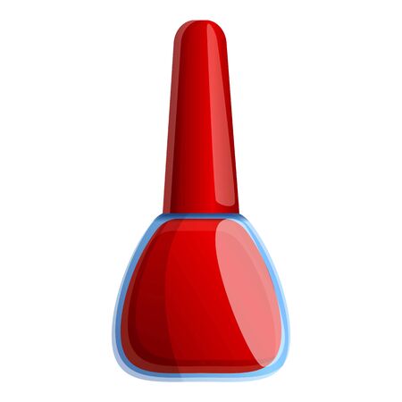 Red nail gel icon. Cartoon of red nail gel vector icon for web design isolated on white backgroundのイラスト素材
