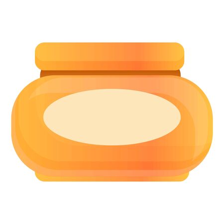 Stylist cream jar icon. Cartoon of stylist cream jar vector icon for web design isolated on white backgroundのイラスト素材
