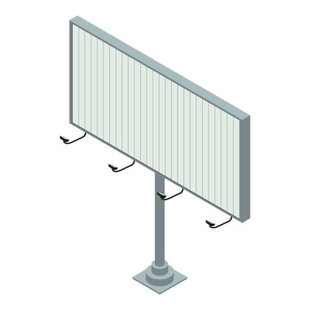 City billboard icon. Isometric of city billboard vector icon for web design isolated on white backgroundのイラスト素材