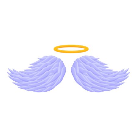 Tattoo wings icon. Cartoon of tattoo wings vector icon for web design isolated on white backgroundのイラスト素材