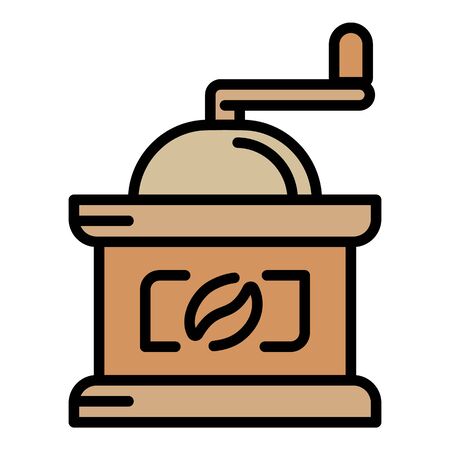 Modern coffee grinder icon. Outline modern coffee grinder vector icon for web design isolated on white backgroundのイラスト素材