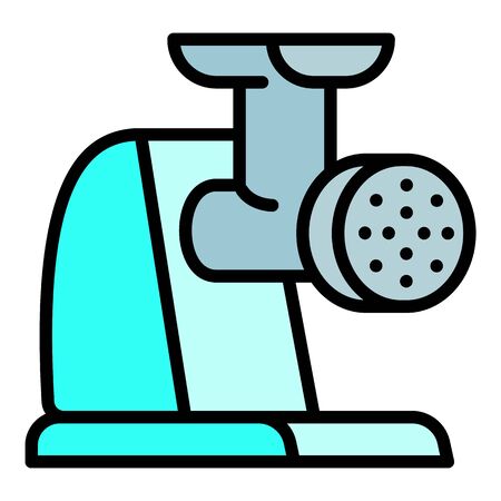 Electric meat grinder icon. Outline electric meat grinder vector icon for web design isolated on white backgroundのイラスト素材
