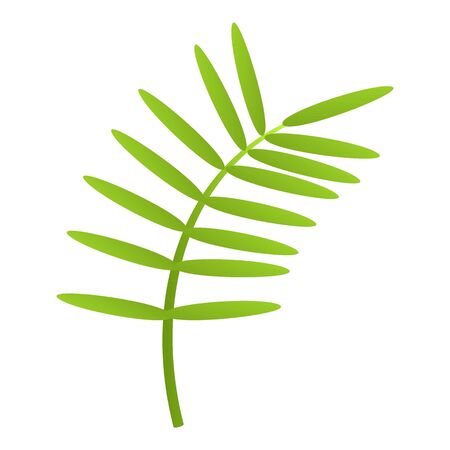 Eco tropical leaf icon. Cartoon of eco tropical leaf vector icon for web design isolated on white backgroundのイラスト素材