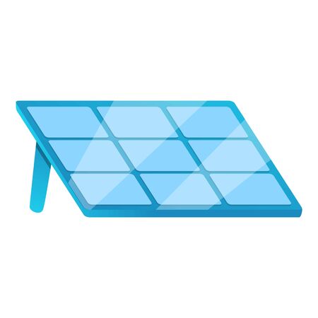 Solar panel icon. Cartoon of solar panel vector icon for web design isolated on white backgroundのイラスト素材