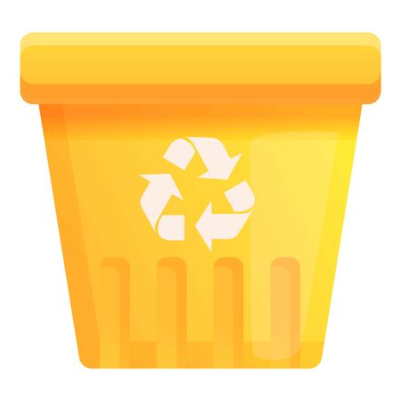 Recycle bin icon. Cartoon of recycle bin vector icon for web design isolated on white backgroundのイラスト素材