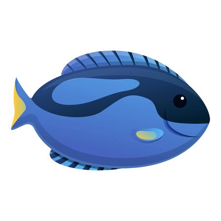 Fauna exotic fish icon. Cartoon of fauna exotic fish vector icon for web design isolated on white backgroundのイラスト素材