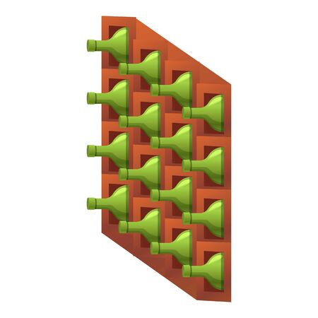 Winery bottle box icon. Cartoon of winery bottle box vector icon for web design isolated on white backgroundのイラスト素材