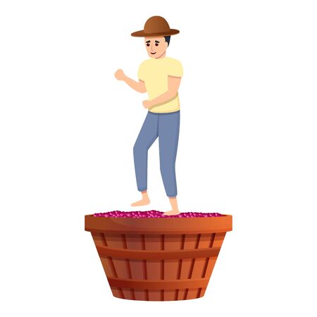 Village winery maker icon. Cartoon of village winery maker vector icon for web design isolated on white backgroundのイラスト素材
