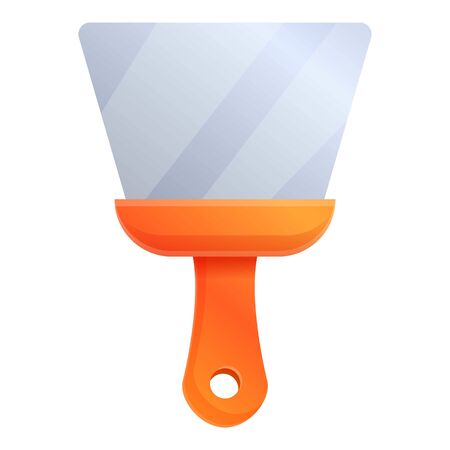 Drywall putty knife icon. Cartoon of drywall putty knife vector icon for web design isolated on white backgroundのイラスト素材