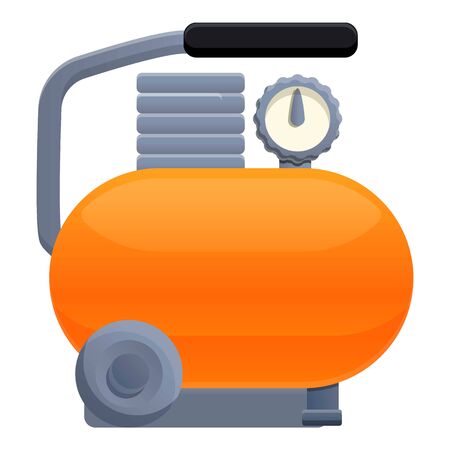 Air compressor icon. Cartoon of air compressor vector icon for web design isolated on white backgroundのイラスト素材