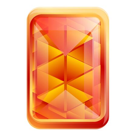 Shape gemstone icon. Cartoon of shape gemstone vector icon for web design isolated on white backgroundのイラスト素材