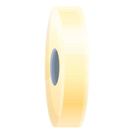 Gold tape icon. Cartoon of gold tape vector icon for web design isolated on white backgroundのイラスト素材
