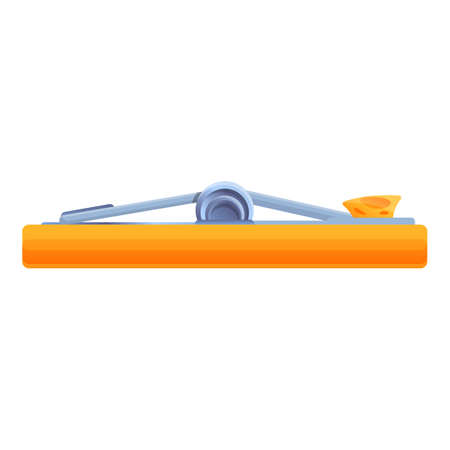 Cheese animal trap icon. Cartoon of cheese animal trap vector icon for web design isolated on white backgroundのイラスト素材