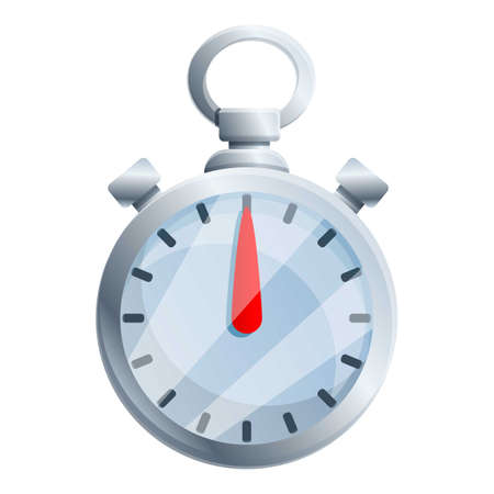 Sport stopwatch icon. Cartoon of sport stopwatch vector icon for web design isolated on white...