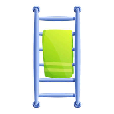 Towel rail equipment icon. Cartoon of towel rail equipment vector icon for web design isolated on white backgroundのイラスト素材