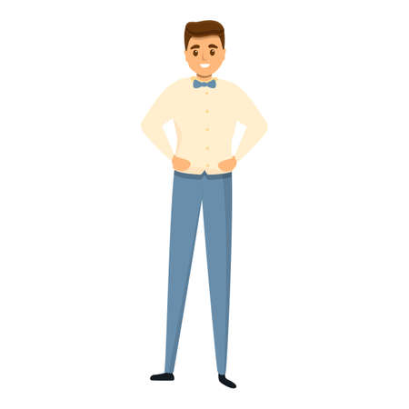 Elegant art director icon. Cartoon of elegant art director vector icon for web design isolated on white backgroundのイラスト素材