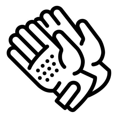 Ski gloves icon. Outline ski gloves vector icon for web design isolated on white backgroundのイラスト素材