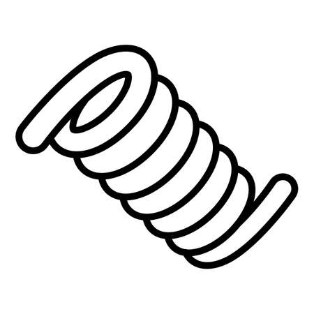 Jump coil icon. Outline jump coil vector icon for web design isolated on white backgroundのイラスト素材