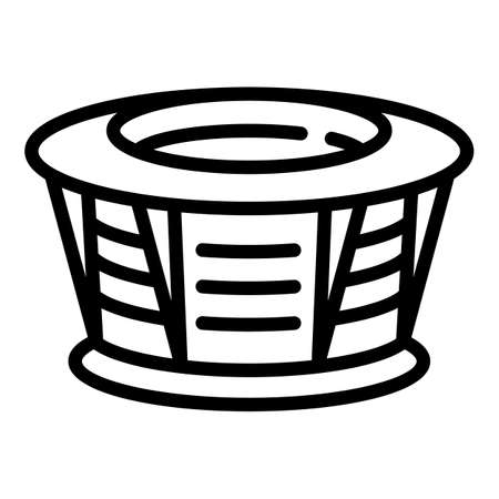 Sport stadium icon. Outline sport stadium vector icon for web design isolated on white backgroundのイラスト素材