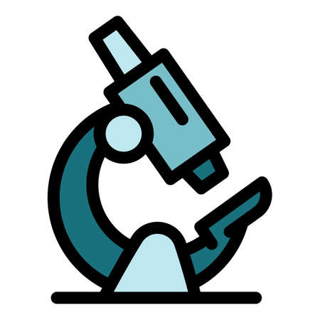 Magnifying microscope icon. Outline magnifying microscope vector icon for web design isolated on white backgroundのイラスト素材