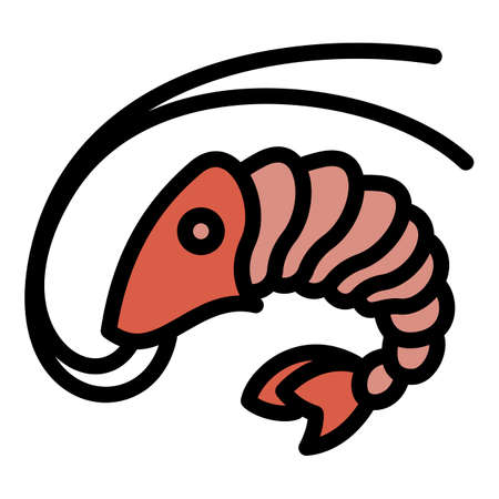 Sushi shrimp icon. Outline sushi shrimp vector icon for web design isolated on white backgroundのイラスト素材
