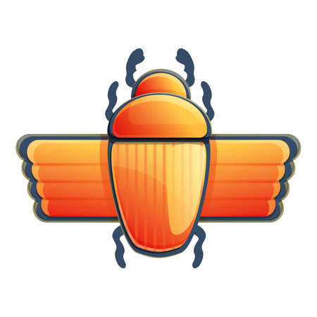 Scarab icon. Cartoon of scarab vector icon for web design isolated on white backgroundのイラスト素材