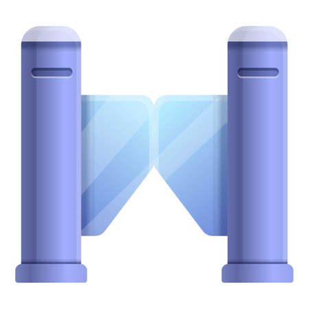 Door turnstile icon. Cartoon of door turnstile vector icon for web design isolated on white backgroundのイラスト素材