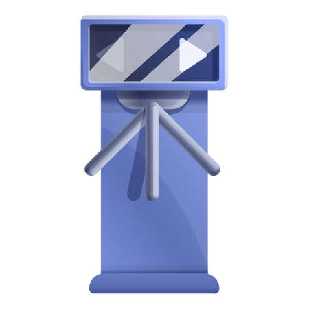 Tripod turnstile icon. Cartoon of tripod turnstile vector icon for web design isolated on white backgroundのイラスト素材