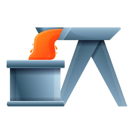 Metallurgy hot iron icon. Cartoon of metallurgy hot iron vector icon for web design isolated on white backgroundのイラスト素材
