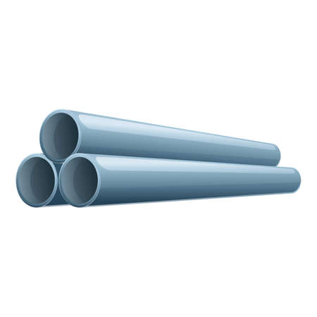 Metallurgy pipes icon. Cartoon of metallurgy pipes vector icon for web design isolated on white backgroundのイラスト素材