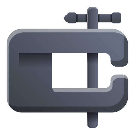 Blacksmith clamp icon. Cartoon of blacksmith clamp vector icon for web design isolated on white backgroundのイラスト素材