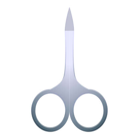 Beautician scissors icon. Cartoon of beautician scissors vector icon for web design isolated on white backgroundのイラスト素材