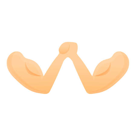 Strong arm wrestling icon. Cartoon of strong arm wrestling vector icon for web design isolated on white backgroundのイラスト素材