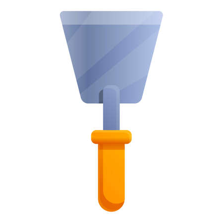 Carpenter trowel icon. Cartoon of carpenter trowel vector icon for web design isolated on white backgroundのイラスト素材