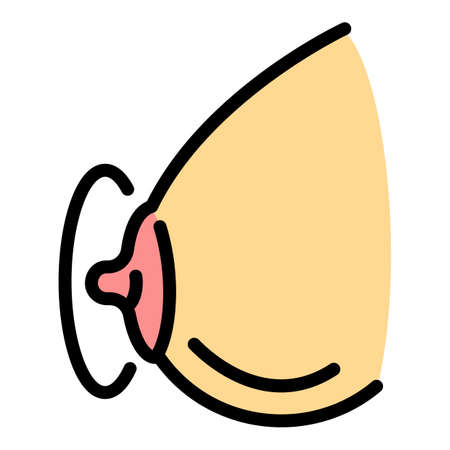 Breastfeeding icon. Outline breastfeeding vector icon for web design isolated on white backgroundのイラスト素材