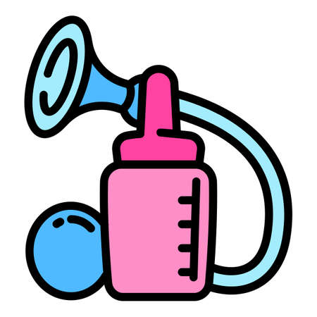 Breast milk pump icon. Outline breast milk pump vector icon for web design isolated on white backgroundのイラスト素材