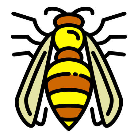 Agression wasp icon. Outline agression wasp vector icon for web design isolated on white backgroundのイラスト素材
