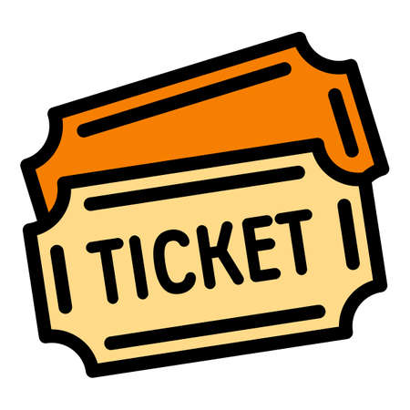 Museum tickets icon. Outline museum tickets vector icon for web design isolated on white background