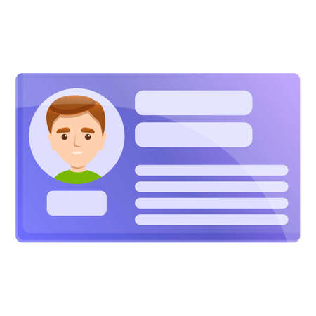 Card pesonal data icon. Cartoon of card pesonal data vector icon for web design isolated on white backgroundのイラスト素材