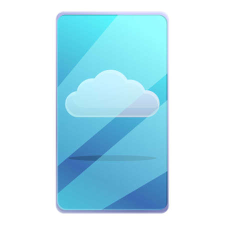 Remote smartphone cloud icon. Cartoon of remote smartphone cloud vector icon for web design isolated on white backgroundのイラスト素材