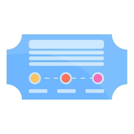 Airfare ticket icon. Cartoon of airfare ticket vector icon for web design isolated on white backgroundのイラスト素材