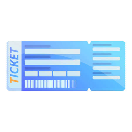 Event ticket icon. Cartoon of event ticket vector icon for web design isolated on white background