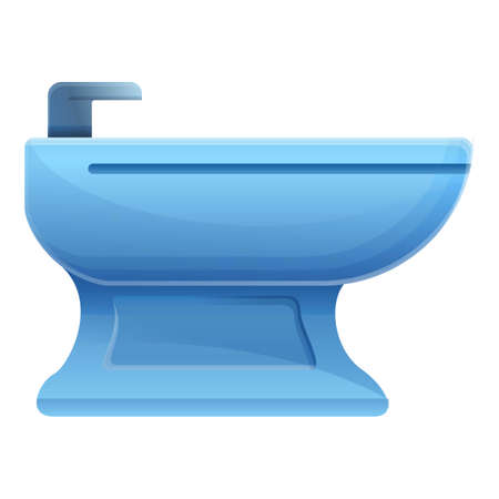 Toilet bidet icon. Cartoon of toilet bidet vector icon for web design isolated on white backgroundのイラスト素材