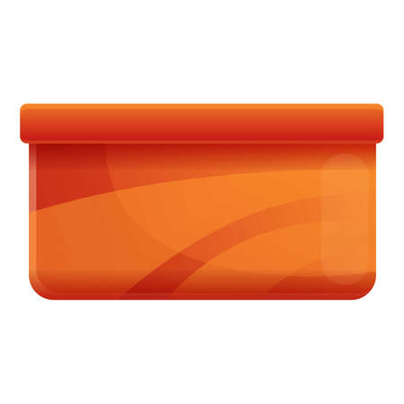 Plastic food storage icon. Cartoon of plastic food storage vector icon for web design isolated on white backgroundのイラスト素材