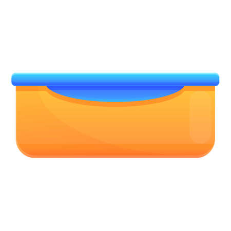 Lunch box icon. Cartoon of lunch box vector icon for web design isolated on white backgroundのイラスト素材