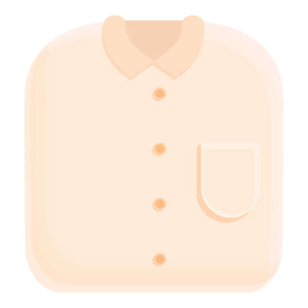 Clean shirt icon. Cartoon of clean shirt vector icon for web design isolated on white backgroundのイラスト素材