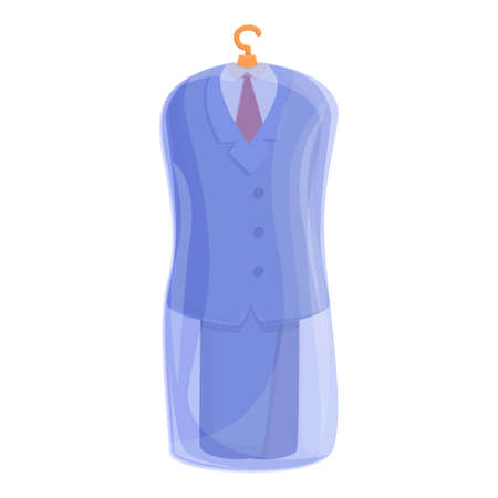 Clean laundry suit icon. Cartoon of clean laundry suit vector icon for web design isolated on white backgroundのイラスト素材
