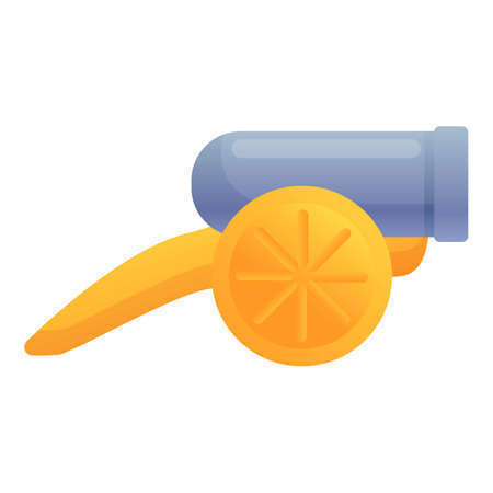 Cannon bath toys icon. Cartoon of cannon bath toys vector icon for web design isolated on white backgroundのイラスト素材